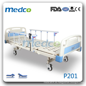 MED-P201 dos funciones cama de paciente hospital eléctrico con ruedas